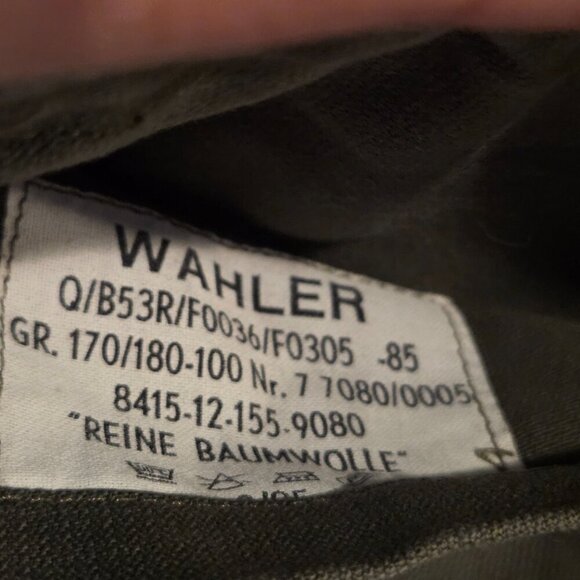 Wahler German Army Military Olive Green Field Shirt Womens Size 7 Grunge 1990s - Picture 14 of 14